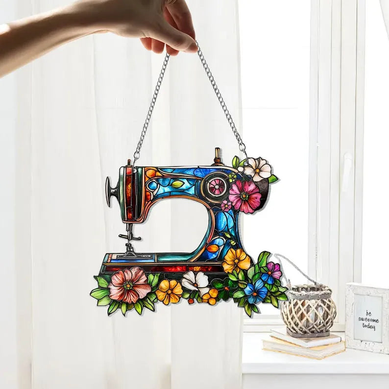 🔥🔥2025 Mother's Day Gift--Cute Sewing Machine Suncatcher Decoration