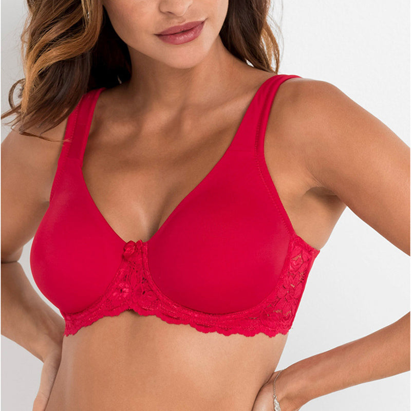 Ultra Thin Wide Strap Solid Bra