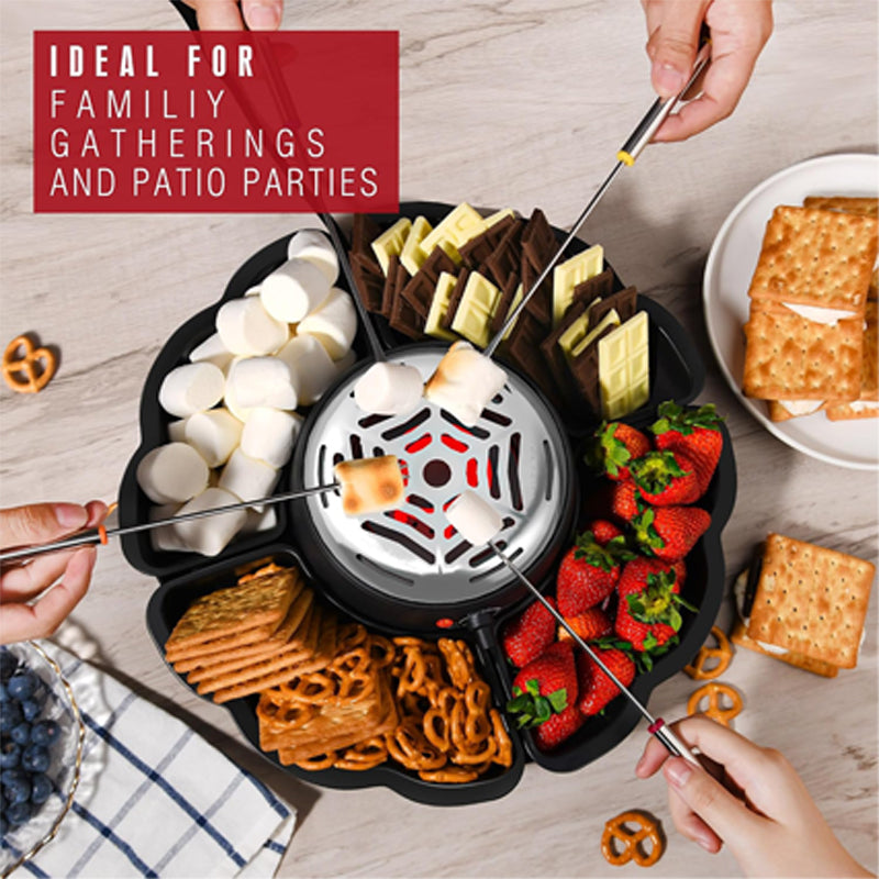2 in 1 Electric S'mores & Chocolate Fondue Maker