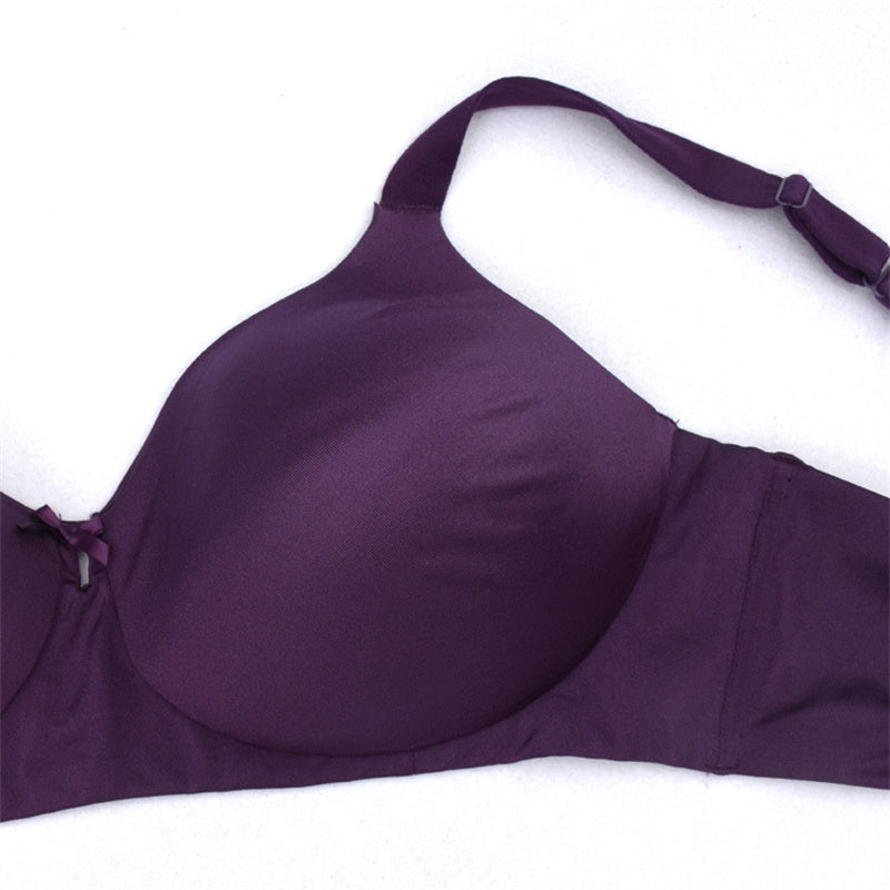 Purple Full Cup Solid Bra
