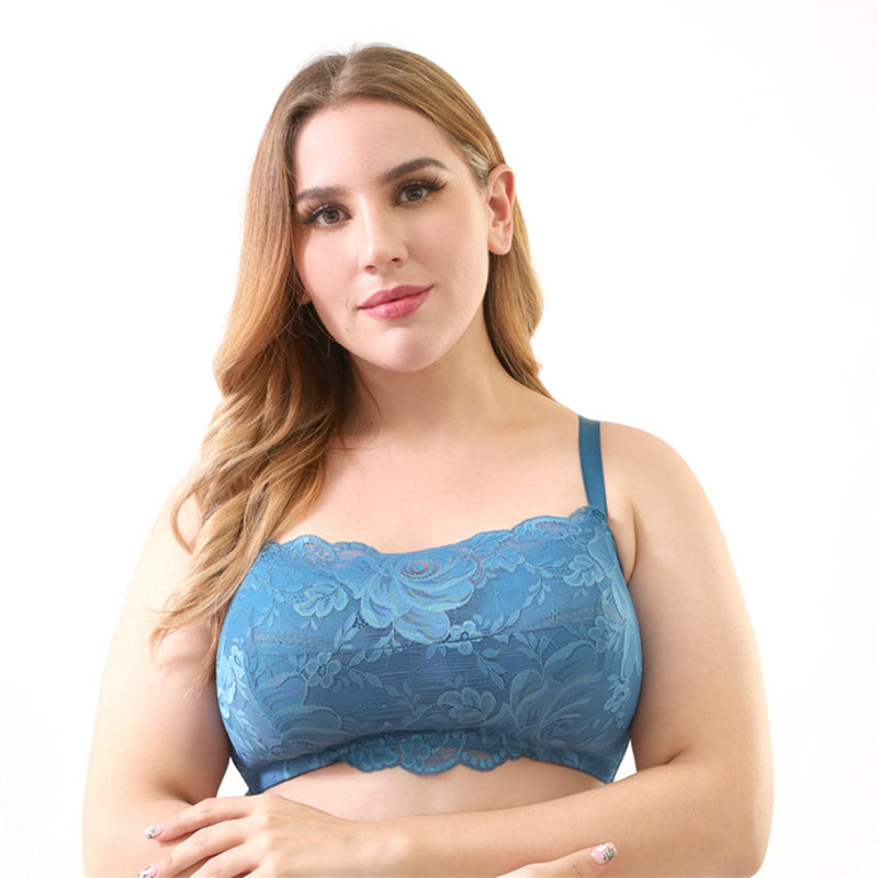 Blue Pattern Ultra-thin Bra