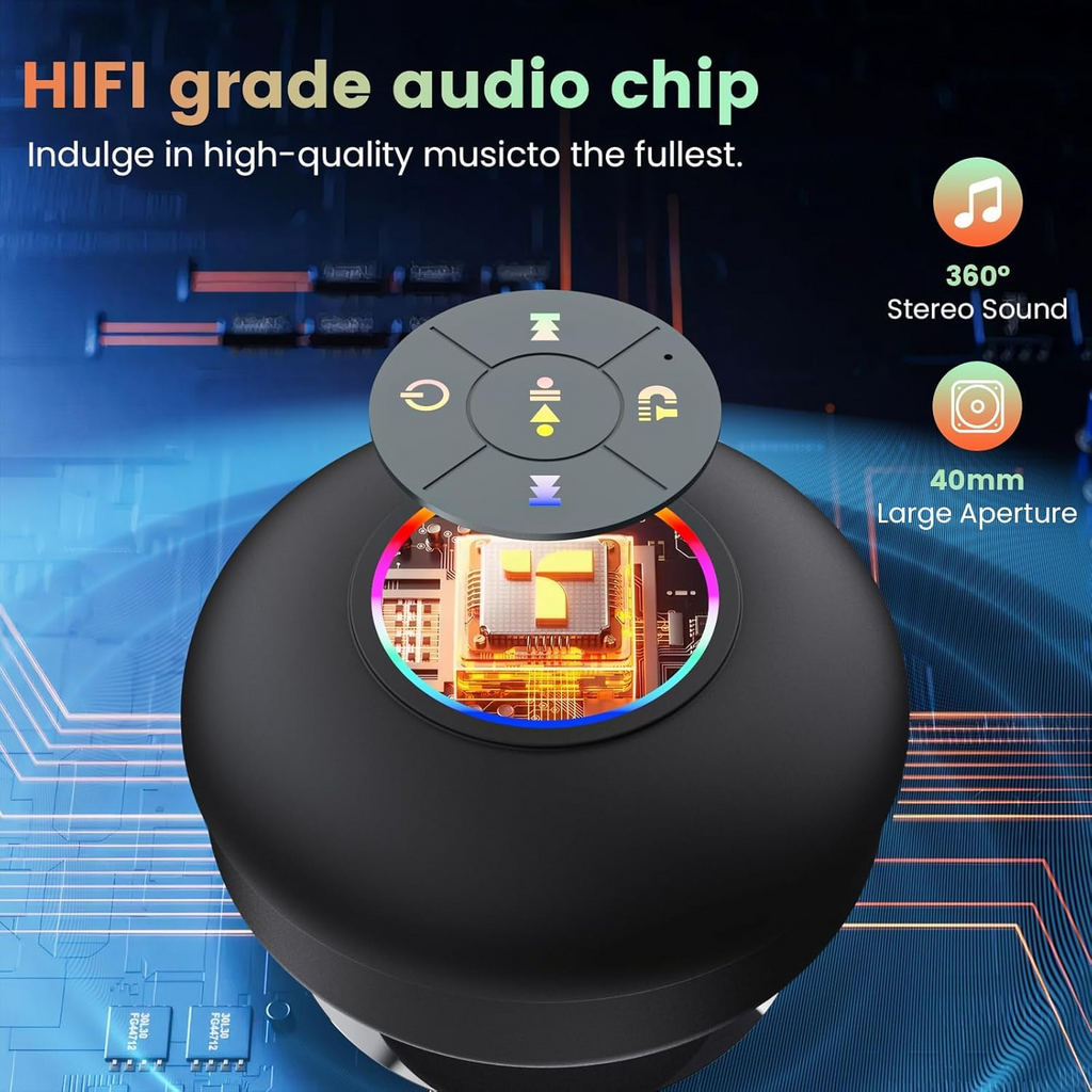 Waterproof Bluetooth speaker large suction cup