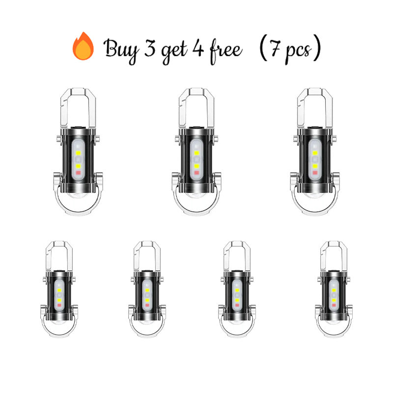 Portable Rechargeable Bright Keychain Flashlight