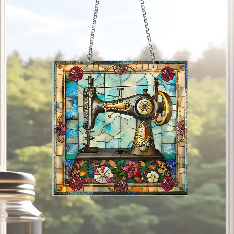 🔥🔥2025 Mother's Day Gift--Cute Sewing Machine Suncatcher Decoration