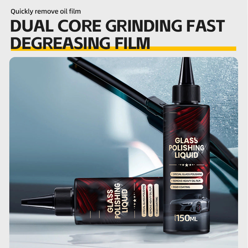 Car glass polishing liquid