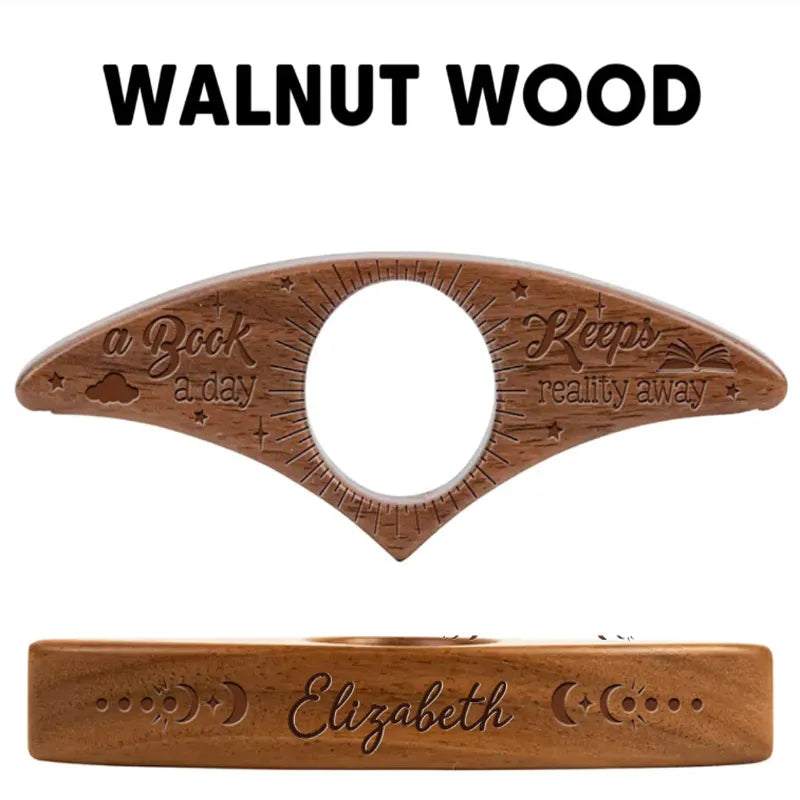Portable wooden thumb clamp book press