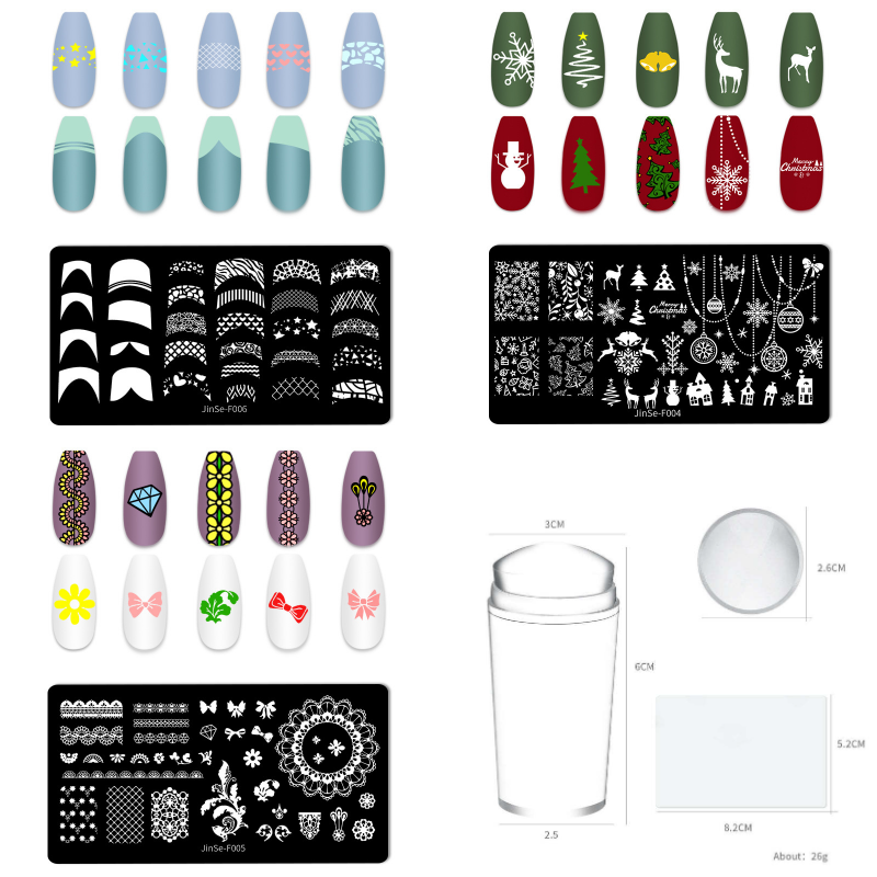 Nail Art Printing Tools + Silicone Stamps