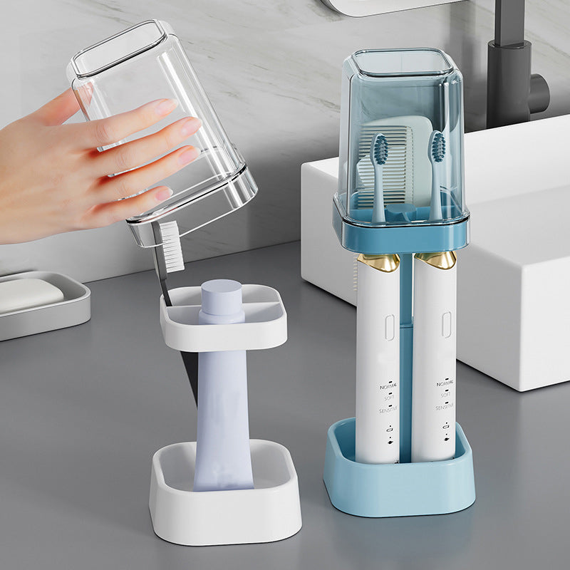 High/Low Mouthwash Cup Toothbrush Holder