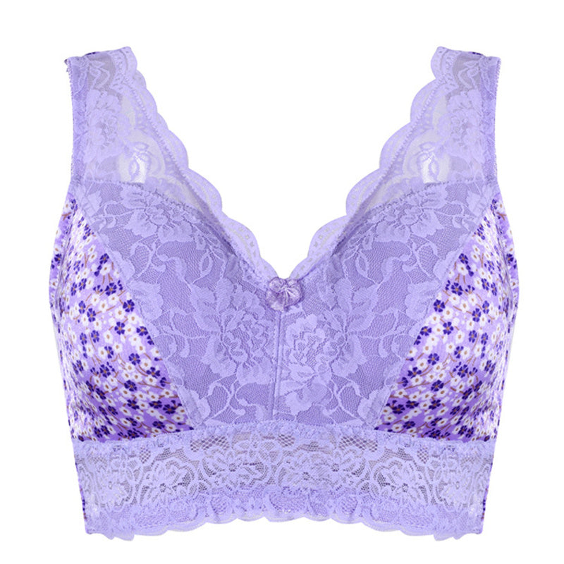 Printed Lace Push Up Bra