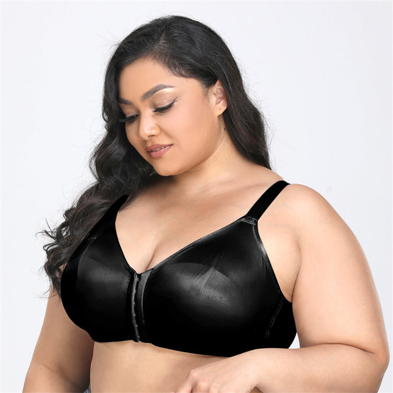 Front Button Foamless Vest Bra