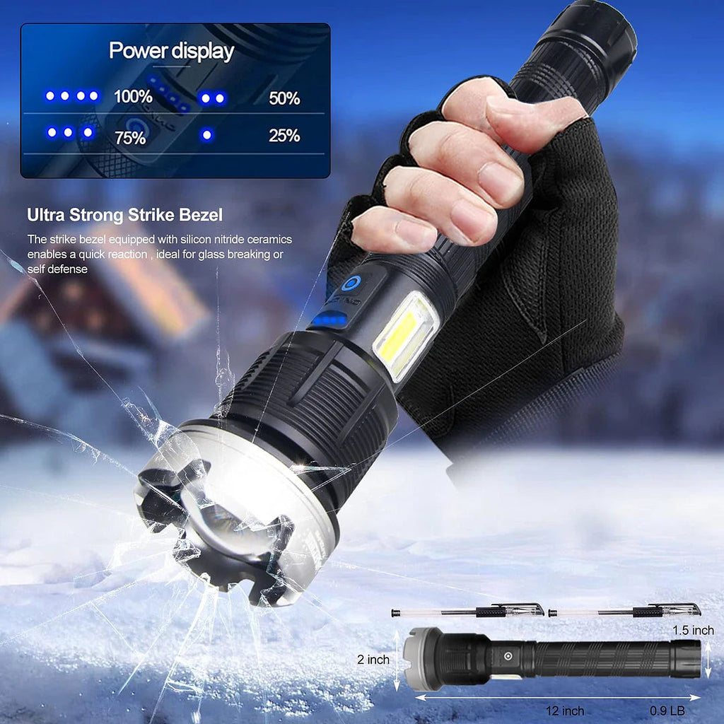 🏠LED Rechargeable Tactical Laser Flashlight