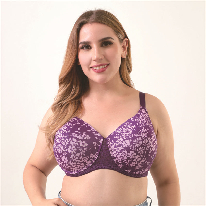 Purple Print Ultra Thin Bra