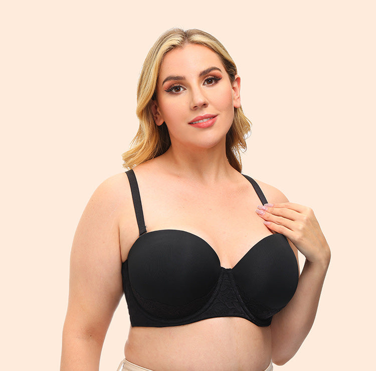 Strapless Dress Half Cup Lace Bra