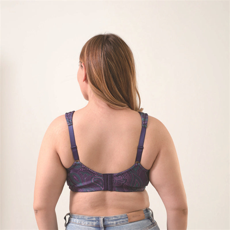 Solid Printed Wide Strap Bra