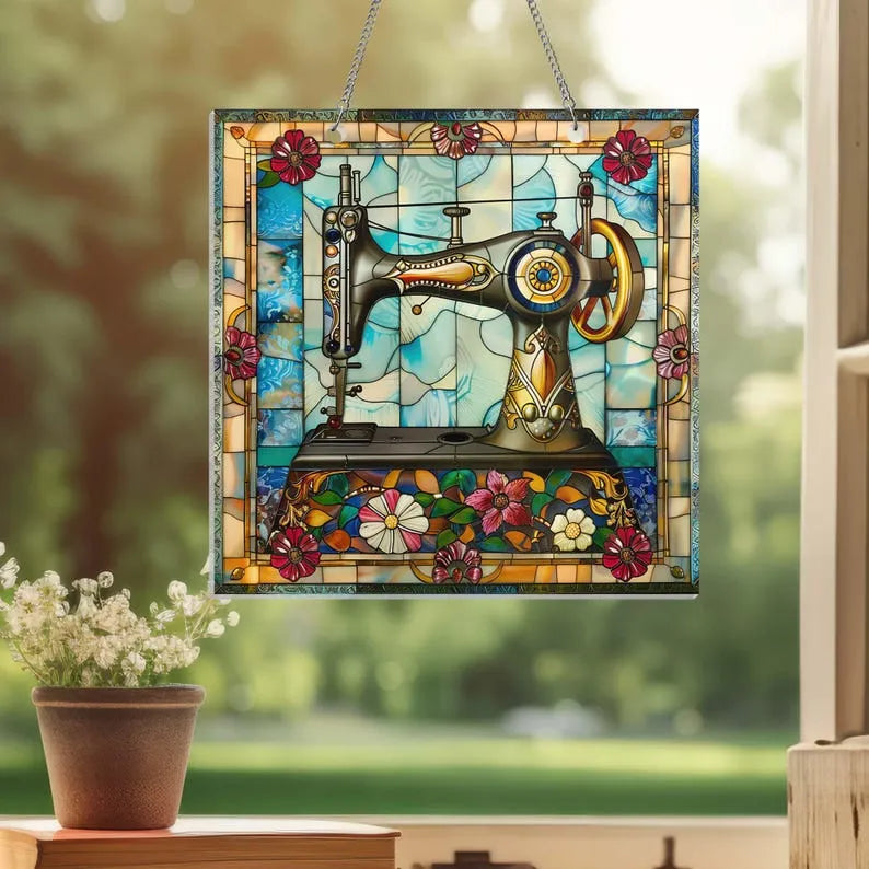 🔥🔥2025 Mother's Day Gift--Cute Sewing Machine Suncatcher Decoration