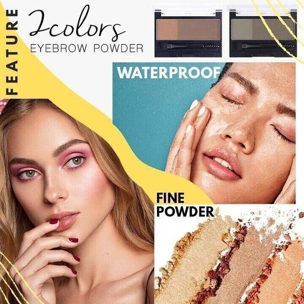 2022 NEW 2 in 1 Double Colors Eyebrow Powder