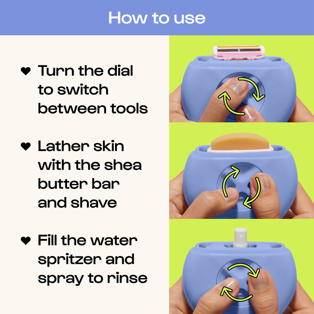 Multifunctional 3-in-1 Portable Travel Shaver for Women