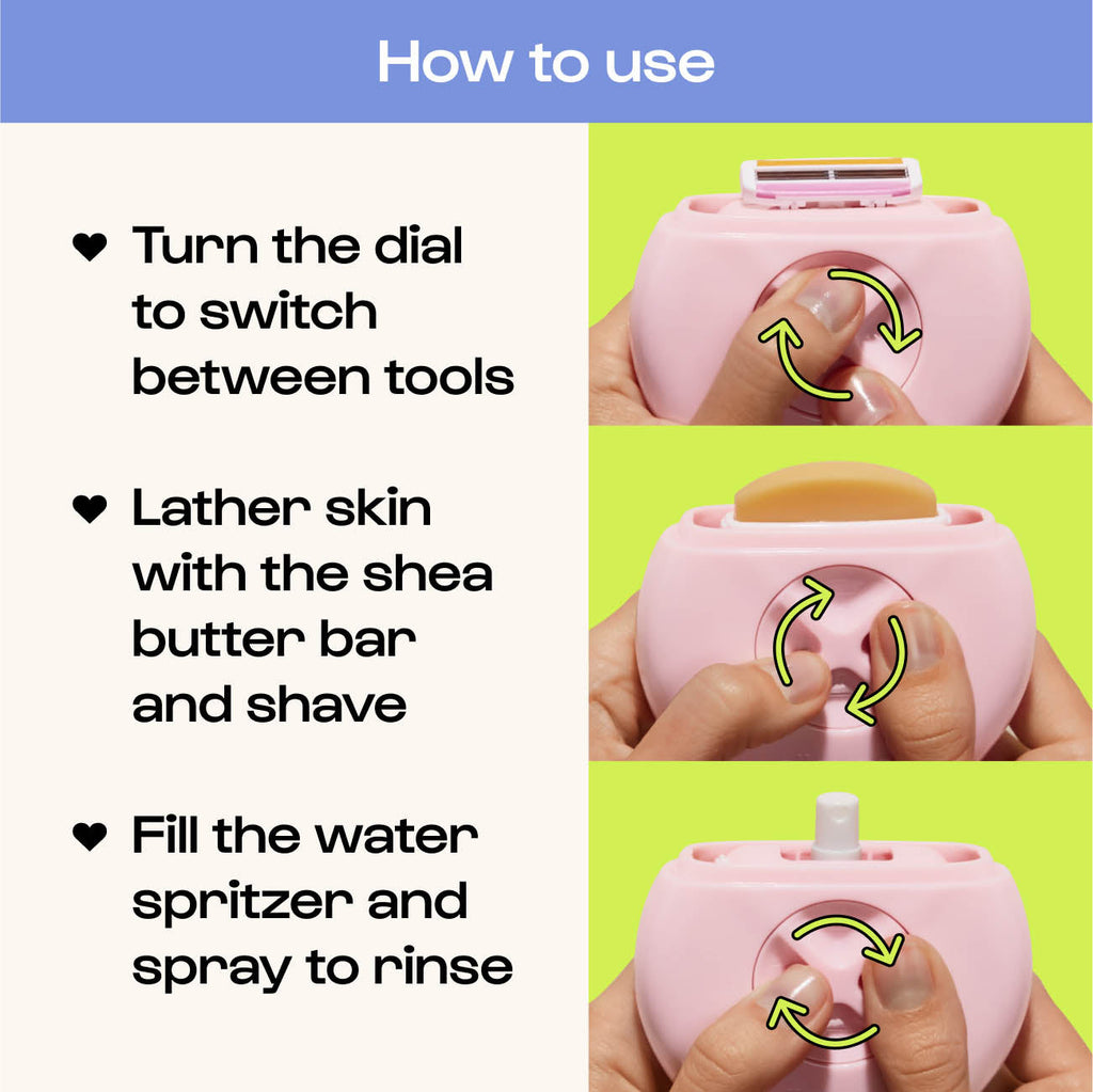 Multifunctional 3-in-1 Portable Travel Shaver for Women