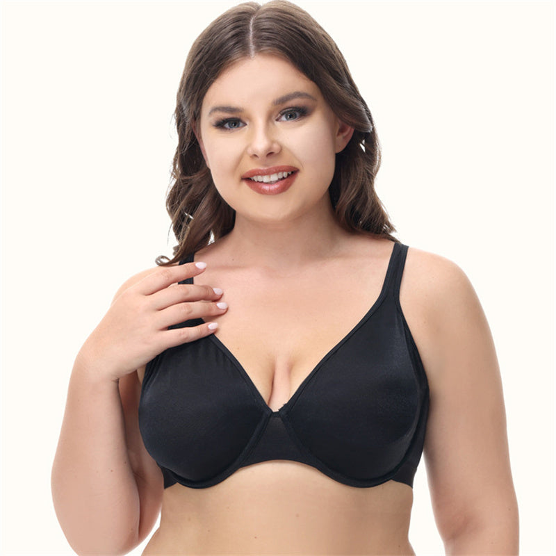 Solid Ultra Thin Plus Size Bra