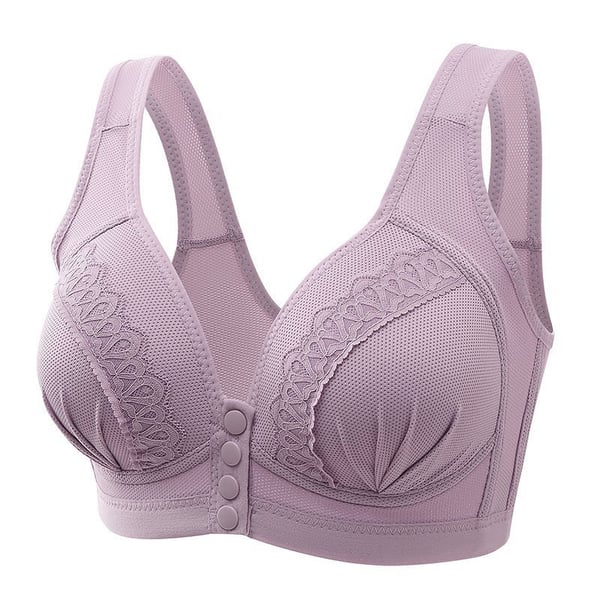 🎄Last day 75%OFF-2023 Front Button Breathable Skin-Friendly Cotton Bra