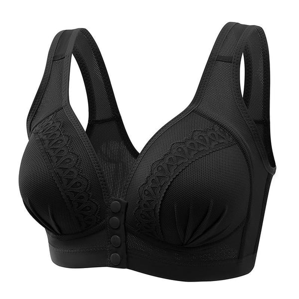 🎄Last day 75%OFF-2023 Front Button Breathable Skin-Friendly Cotton Bra