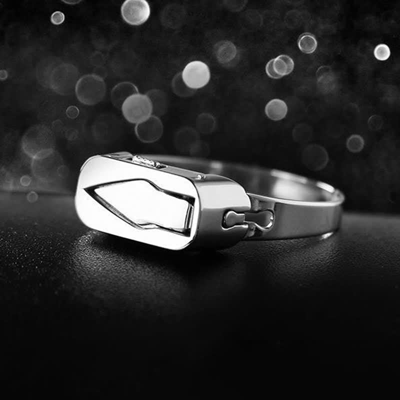 Stainless Steel Hidden Blade Self Defense Adjustable Ring