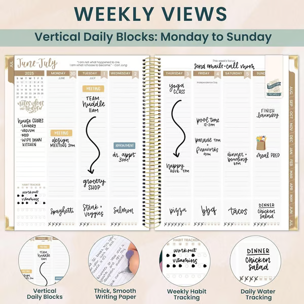 🔥Handmade Calendar Planner Stencil and 2026 Monthly Daily Weekly Study Planner