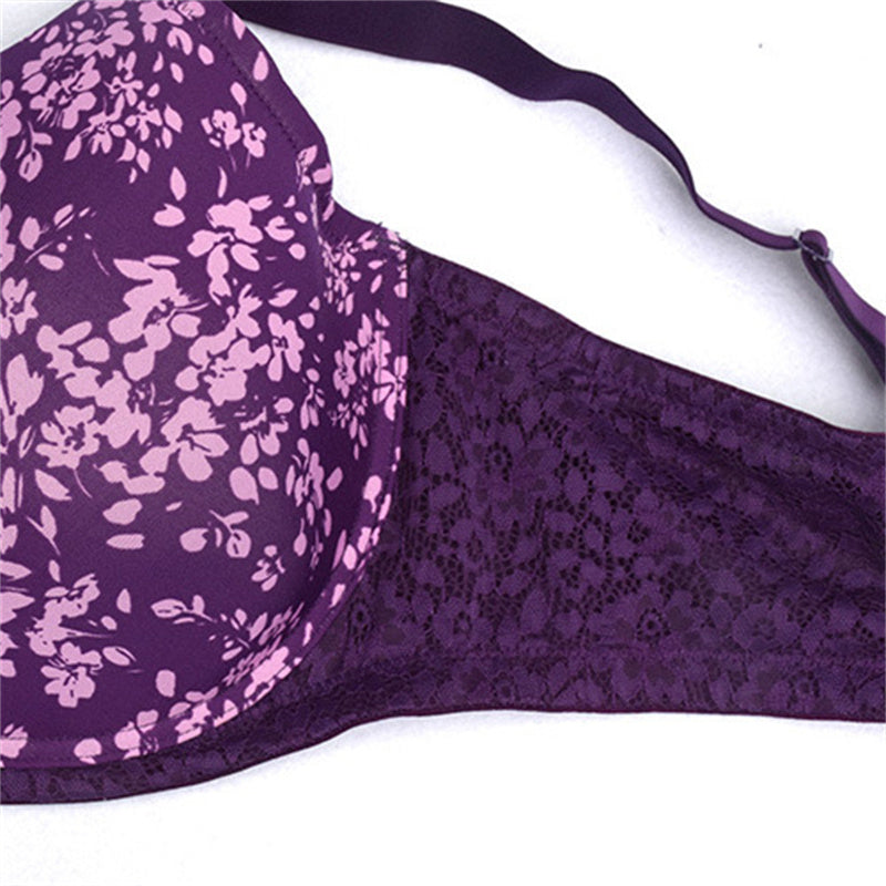 Purple Print Ultra Thin Bra