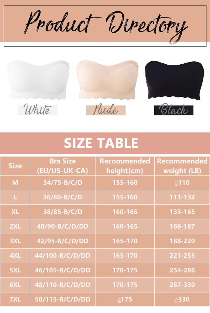 Ice Silk Non-slip Tube Top Bra