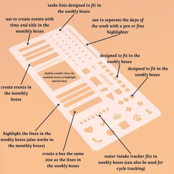 🔥Handmade Calendar Planner Stencil and 2026 Monthly Daily Weekly Study Planner