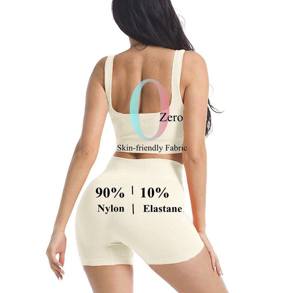 High Waist Running Shorts + Yoga Crop Top Sets(BUY 2 FREE SHIPPING)