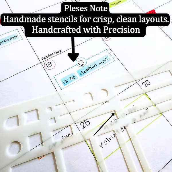 🔥Handmade Calendar Planner Stencil and 2026 Monthly Daily Weekly Study Planner