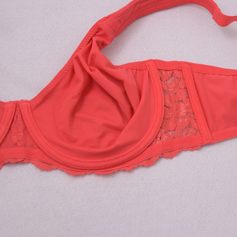 Ultra Thin Wide Strap Solid Bra
