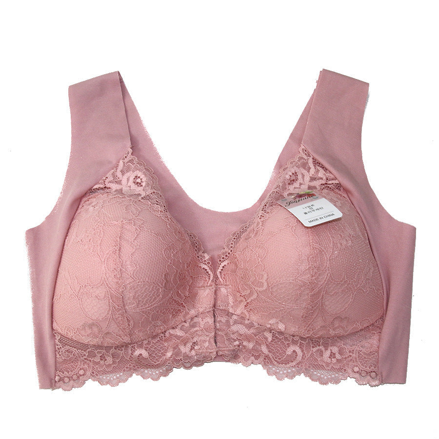Plus Size Lace Unwired Front Bra