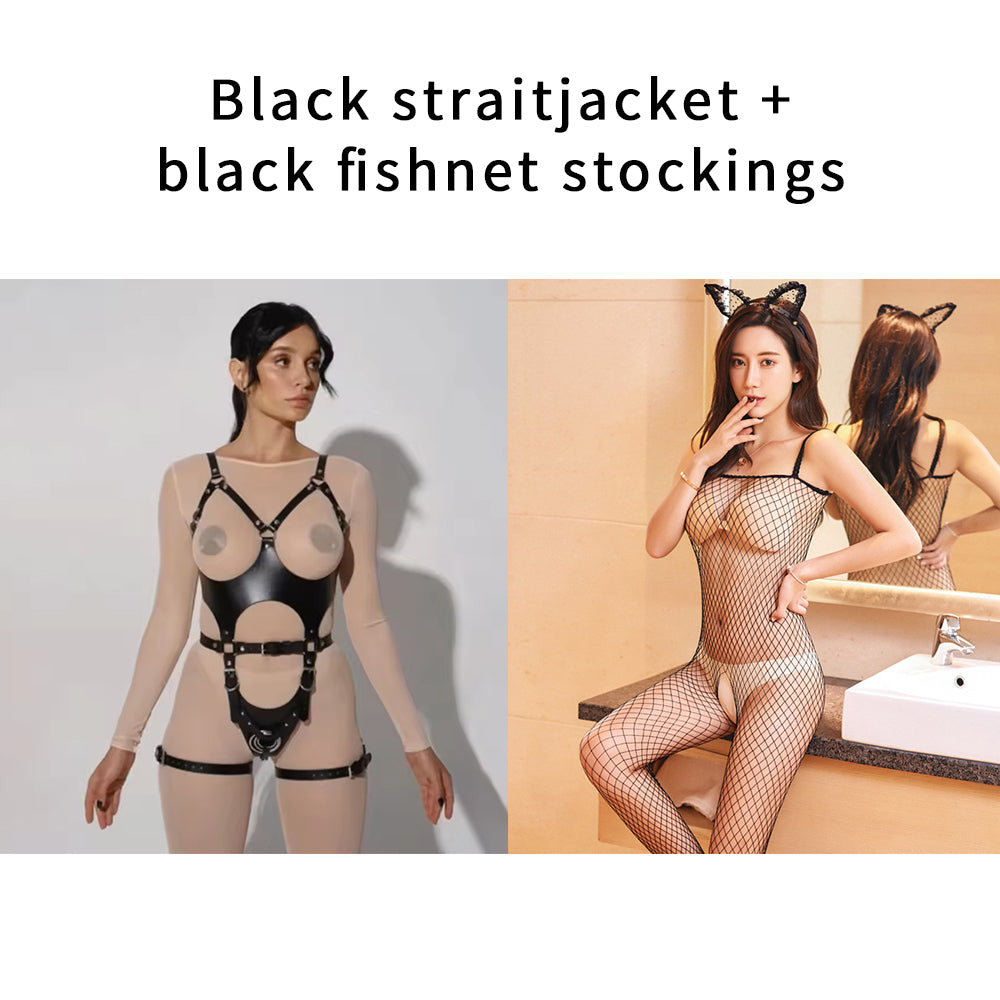 Hollow-out bodysuit - bondage and restraint clothing