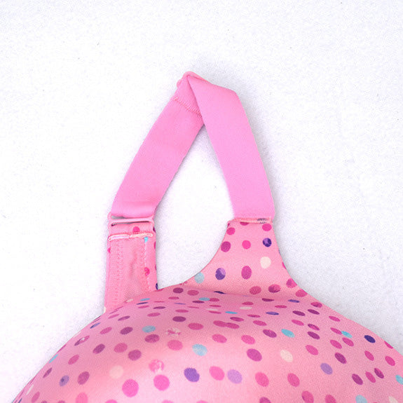 Dot Print Glossy Wireless Bra