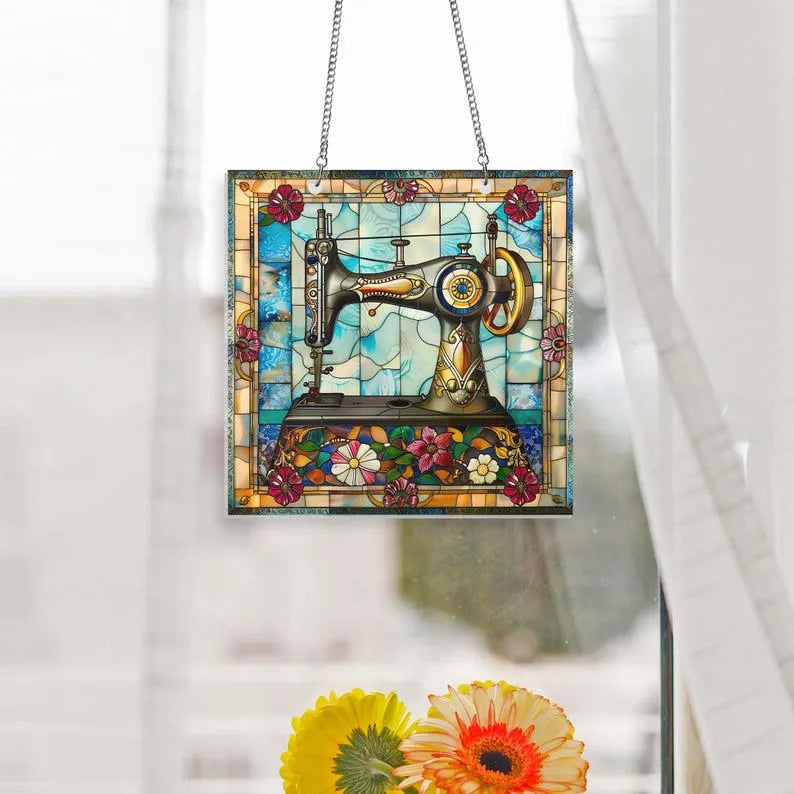 🔥🔥2025 Mother's Day Gift--Cute Sewing Machine Suncatcher Decoration