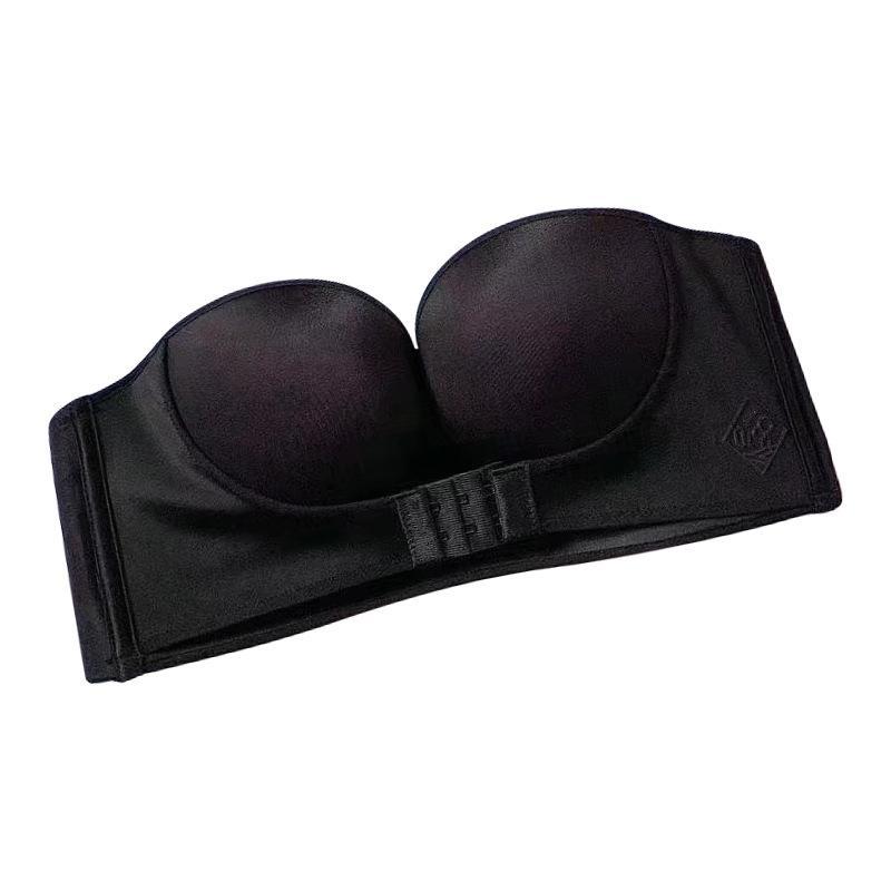 Strapless bra with front buckle
