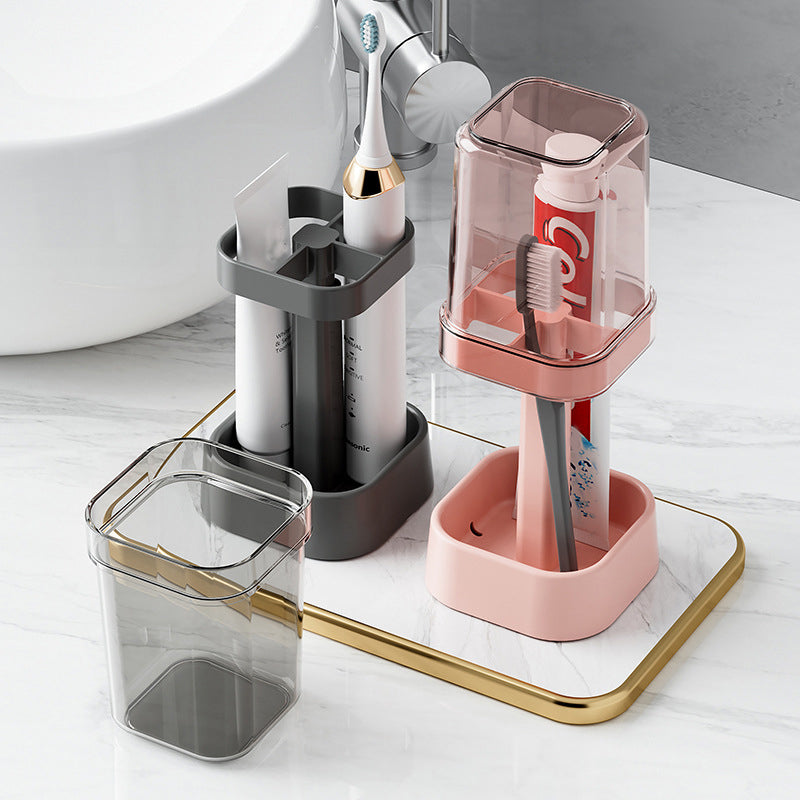High/Low Mouthwash Cup Toothbrush Holder