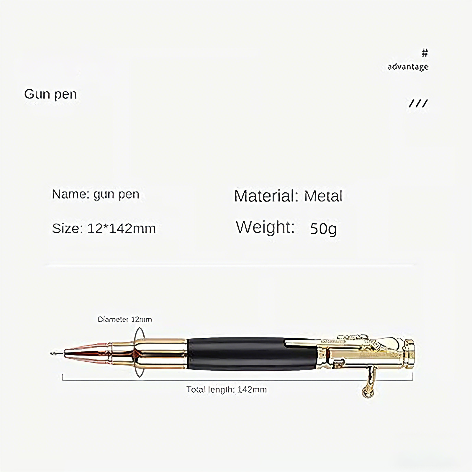 Creative multi-functional metal press-type ballpoint pen