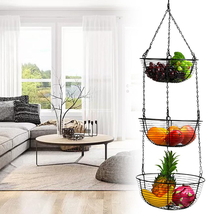 3-TIERS HANGING FRUIT BASKET