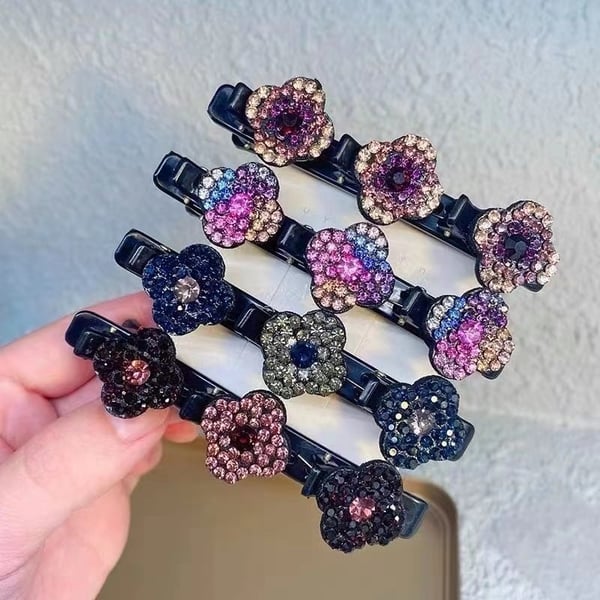 🔥LAST DAY 48% OFF🔥Sparkling Crystal Stone Braided Hair Clips