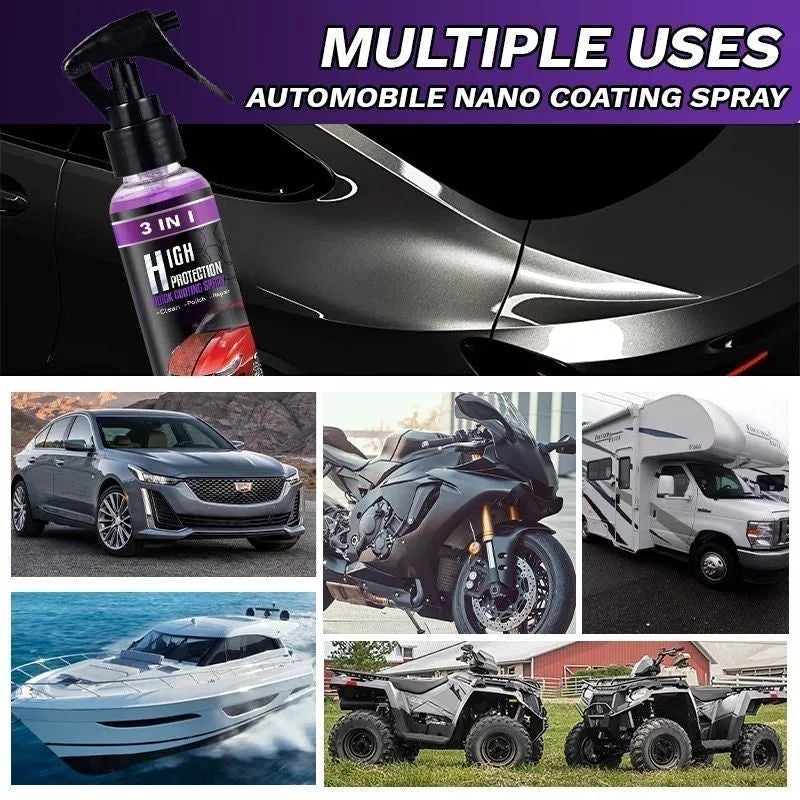 🔥Hot Sale🔥3 in 1 High Protection Quick Car Coating Spray（🚙 suitable for all colors car paint）