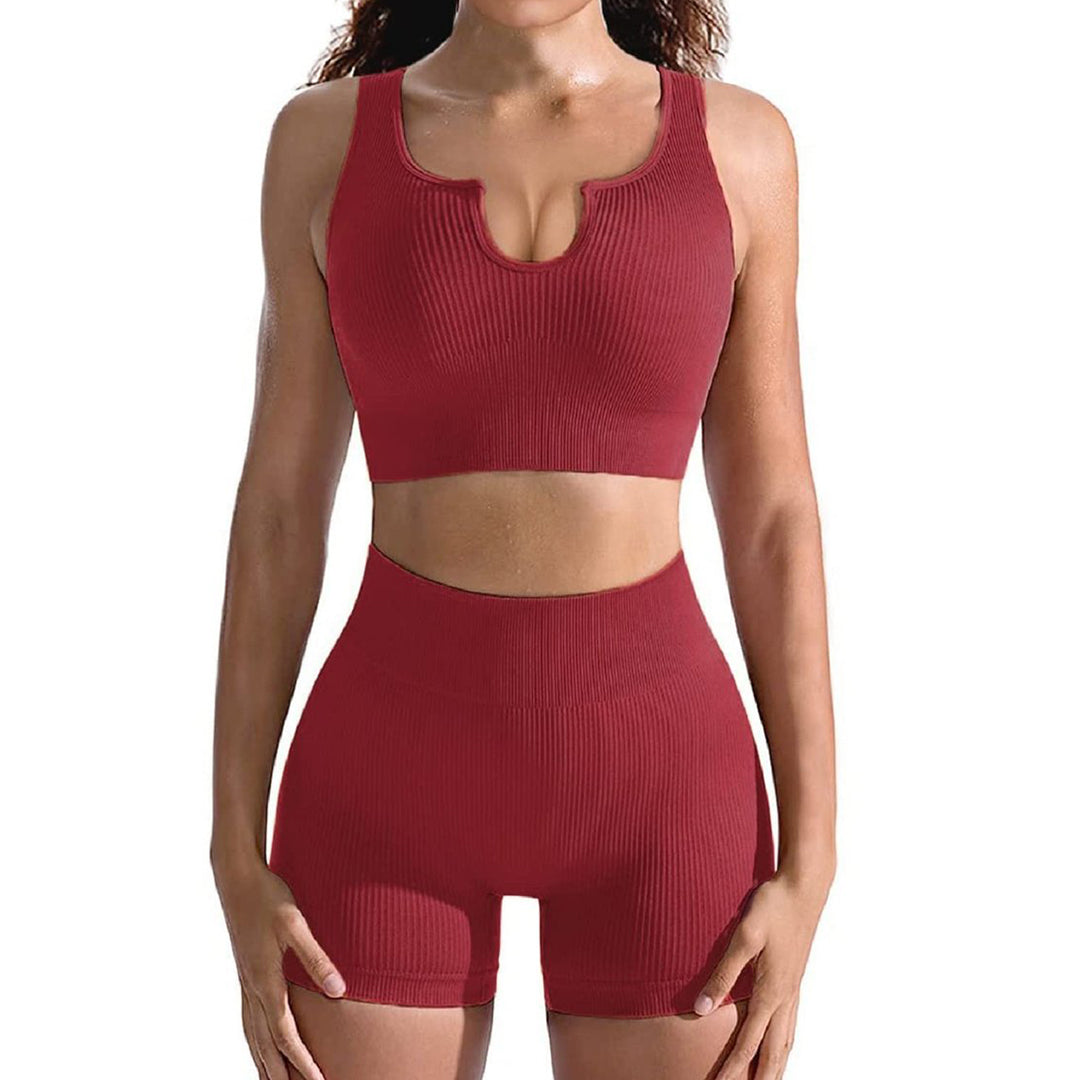 High Waist Running Shorts + Yoga Crop Top Sets(BUY 2 FREE SHIPPING)