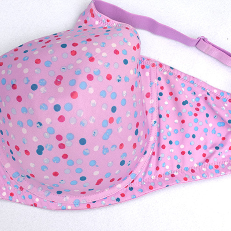 Colorful Polka Dot Print Bra