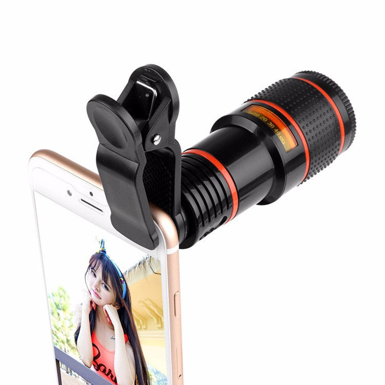 Universal 12x Mobile Phone Telephoto Telescope Head HD