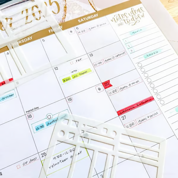 🔥Handmade Calendar Planner Stencil and 2026 Monthly Daily Weekly Study Planner