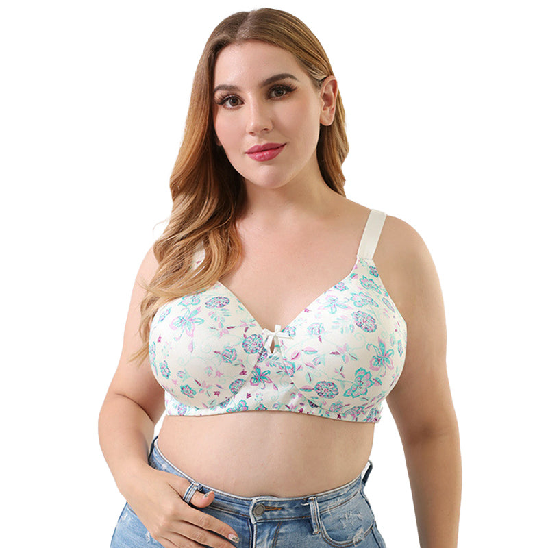Printed Cotton Push Up Bra
