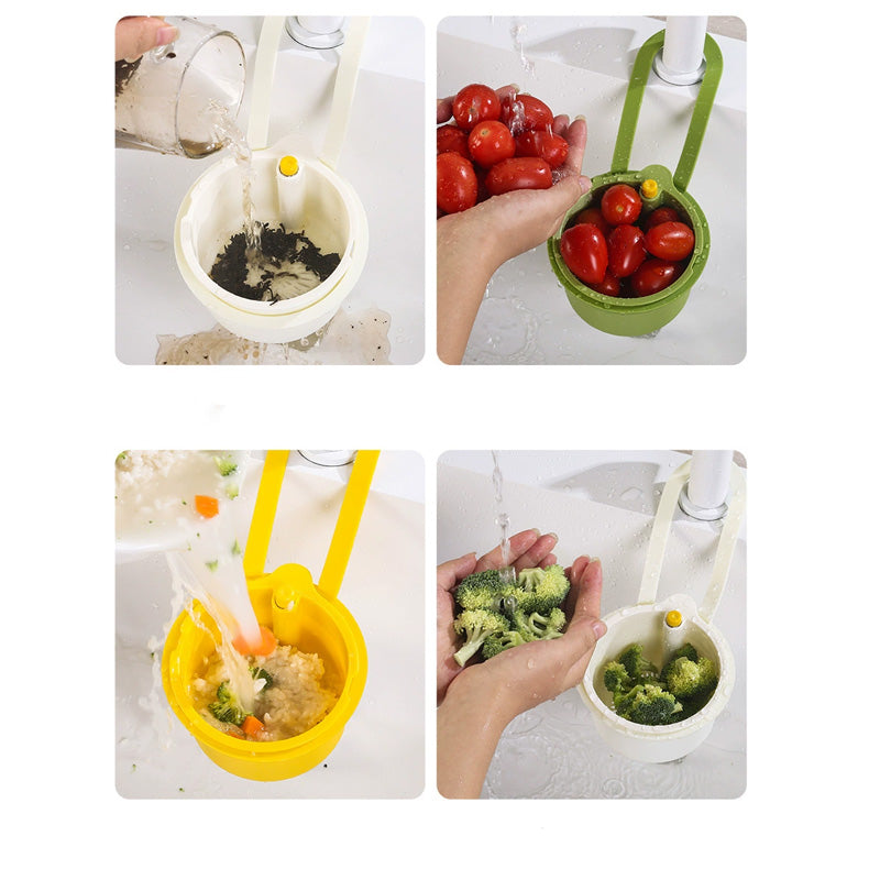 Hanging sink drain basket