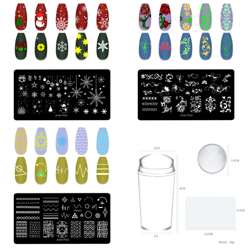 Nail Art Printing Tools + Silicone Stamps